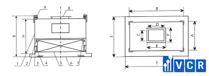 hepa box for gel seal filter with top channel